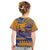 Personalised Hawaiki Nui Va'a French Polynesian Pattern Kid T Shirt Sunset Color