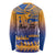 Personalised Hawaiki Nui Va'a French Polynesian Pattern Long Sleeve Shirt Sunset Color