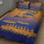 Personalised Hawaiki Nui Va'a French Polynesian Pattern Quilt Bed Set Sunset Color