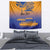 Personalised Hawaiki Nui Va'a French Polynesian Pattern Tapestry Sunset Color