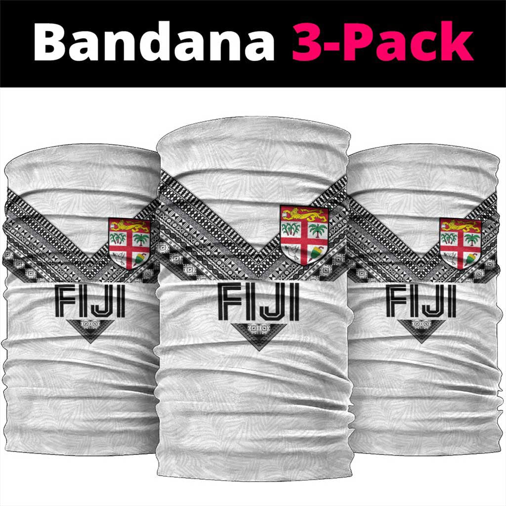 Rugby Fiji Neck Gaiter Fijian Masi Tribal Sporty Style White Color LT03 package One Size: 25*50cm White - Polynesian Pride