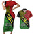 Papua New Guinea Southern Highlands Province Couples Matching Short Sleeve Bodycon Dress and Hawaiian Shirt PNG Birds Of Paradise Polynesian Arty Style LT03 Black - Polynesian Pride