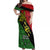 Papua New Guinea Southern Highlands Province Off Shoulder Maxi Dress PNG Birds Of Paradise Polynesian Arty Style LT03 Women Black - Polynesian Pride