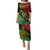 Papua New Guinea Southern Highlands Province Puletasi PNG Birds Of Paradise Polynesian Arty Style LT03 Long Dress Black - Polynesian Pride