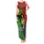 Papua New Guinea Southern Highlands Province Tank Maxi Dress PNG Birds Of Paradise Polynesian Arty Style LT03 Women Black - Polynesian Pride