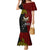 Papua New Guinea Western Province Mermaid Dress PNG Birds Of Paradise Polynesian Arty Style LT03 Women Red - Polynesian Pride