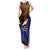 Papua New Guinea West New Britain Province Tank Maxi Dress PNG Birds Of Paradise Polynesian Arty Style LT03 Women Blue - Polynesian Pride