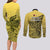 Papua New Guinea National Capital District Couples Matching Long Sleeve Bodycon Dress and Long Sleeve Button Shirts PNG Birds Of Paradise Polynesian Arty Style LT03 - Polynesian Pride