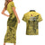 Papua New Guinea National Capital District Couples Matching Short Sleeve Bodycon Dress and Hawaiian Shirt PNG Birds Of Paradise Polynesian Arty Style LT03 - Polynesian Pride