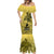 Papua New Guinea National Capital District Mermaid Dress PNG Birds Of Paradise Polynesian Arty Style LT03 - Polynesian Pride