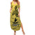 Papua New Guinea National Capital District Summer Maxi Dress PNG Birds Of Paradise Polynesian Arty Style LT03 Women Yellow - Polynesian Pride