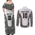 Custom Fiji Pacific Rugby 2024 Couples Matching Off Shoulder Maxi Dress and Long Sleeve Button Shirt Tapa Tribal and Fijian Masi Pattern