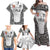 Custom Fiji Pacific Rugby 2024 Family Matching Off Shoulder Maxi Dress and Hawaiian Shirt Tapa Tribal and Fijian Masi Pattern