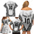 Custom Fiji Pacific Rugby 2024 Family Matching Off Shoulder Short Dress and Hawaiian Shirt Tapa Tribal and Fijian Masi Pattern