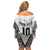 Custom Fiji Pacific Rugby 2024 Family Matching Off Shoulder Short Dress and Hawaiian Shirt Tapa Tribal and Fijian Masi Pattern