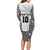 Custom Fiji Pacific Rugby 2024 Long Sleeve Bodycon Dress Tapa Tribal and Fijian Masi Pattern