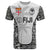 Custom Fiji Pacific Rugby 2024 T Shirt Tapa Tribal and Fijian Masi Pattern