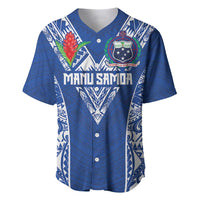 Custom Samoa Pacific Rugby 2024 Baseball Jersey Polynesian Pacific Tribal Pattern LT03 Blue - Polynesian Pride