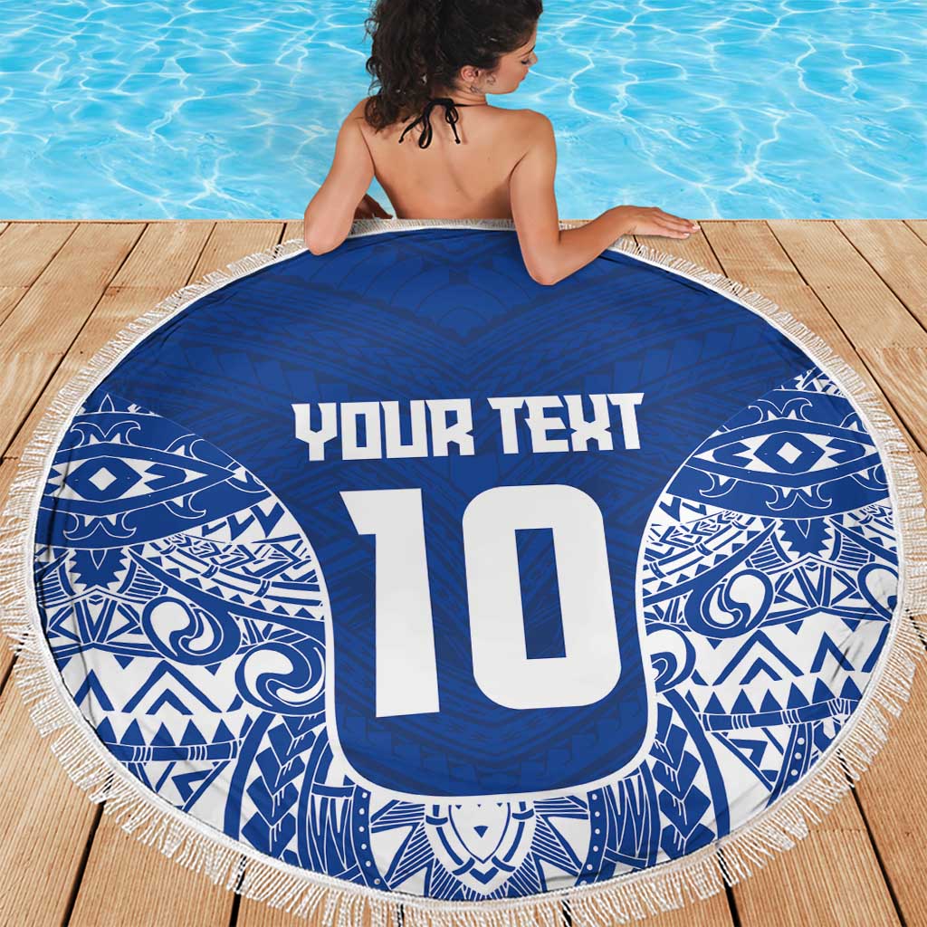 Custom Samoa Pacific Rugby 2024 Beach Blanket Polynesian Pacific Tribal Pattern LT03 - Polynesian Pride