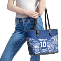 Custom Samoa Pacific Rugby 2024 Leather Tote Bag Polynesian Pacific Tribal Pattern LT03 - Polynesian Pride