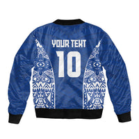 Custom Samoa Pacific Rugby 2024 Sleeve Zip Bomber Jacket Polynesian Pacific Tribal Pattern LT03 - Polynesian Pride