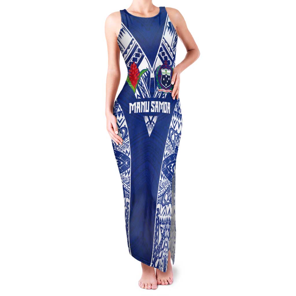 Custom Samoa Pacific Rugby 2024 Tank Maxi Dress Polynesian Pacific Tribal Pattern