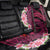 Hawaiian Tropical Plumeria Art Polynesian Tattoo Back Car Seat Cover Black and Bright Pink Color