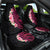 Hawaiian Tropical Plumeria Art Polynesian Tattoo Car Seat Cover Black and Bright Pink Color