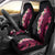 Hawaiian Tropical Plumeria Art Polynesian Tattoo Car Seat Cover Black and Bright Pink Color