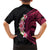 Hawaiian Tropical Plumeria Art Polynesian Tattoo Hawaiian Shirt Black and Bright Pink Color