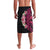 Hawaiian Tropical Plumeria Art Polynesian Tattoo Lavalava Black and Bright Pink Color