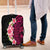 Hawaiian Tropical Plumeria Art Polynesian Tattoo Luggage Cover Black and Bright Pink Color