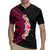 Hawaiian Tropical Plumeria Art Polynesian Tattoo Rugby Jersey Black and Bright Pink Color