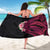 Hawaiian Tropical Plumeria Art Polynesian Tattoo Sarong Black and Bright Pink Color