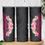 Hawaiian Tropical Plumeria Art Polynesian Tattoo Skinny Tumbler Black and Bright Pink Color