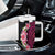 Hawaiian Tropical Plumeria Art Polynesian Tattoo Tumbler With Handle Black and Bright Pink Color