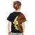 Hawaiian Tropical Plumeria Art Polynesian Tattoo Kid T Shirt Black and Autumn Color Theme