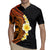 Hawaiian Tropical Plumeria Art Polynesian Tattoo Rugby Jersey Black and Autumn Color Theme