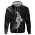 Hawaiian Tropical Plumeria Art Polynesian Tattoo Hoodie Grayscale Color