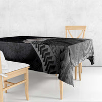 Hawaiian Tropical Plumeria Art Polynesian Tattoo Tablecloth Grayscale Color LT03 - Polynesian Pride