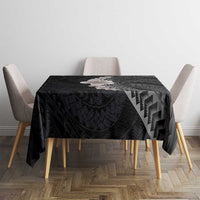 Hawaiian Tropical Plumeria Art Polynesian Tattoo Tablecloth Grayscale Color LT03 - Polynesian Pride