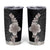 Hawaiian Tropical Plumeria Art Polynesian Tattoo Tumbler Cup Grayscale Color