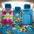 Hawaiian Tropical Flower and Honu Under Blue Water Back Car Seat Cover