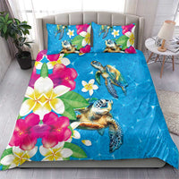 Hawaiian Tropical Flower and Honu Under Blue Water Bedding Set LT03 - Polynesian Pride