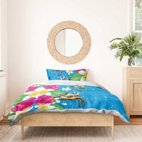 Hawaiian Tropical Flower and Honu Under Blue Water Bedding Set LT03 - Polynesian Pride