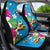 Hawaiian Tropical Flower and Honu Under Blue Water Car Seat Cover