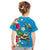 Hawaiian Tropical Flower and Honu Under Blue Water Kid T Shirt