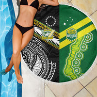 Rugby Cook Islands and Australia Beach Blanket Tatau Tribal with Aboriginal Chevron Sport Style LT03 - Polynesian Pride