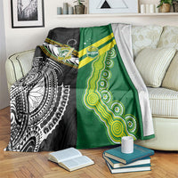 Rugby Cook Islands and Australia Blanket Tatau Tribal with Aboriginal Chevron Sport Style LT03 Multicolor - Polynesian Pride