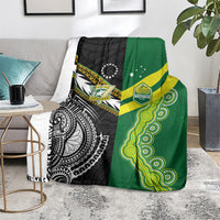 Rugby Cook Islands and Australia Blanket Tatau Tribal with Aboriginal Chevron Sport Style LT03 - Polynesian Pride